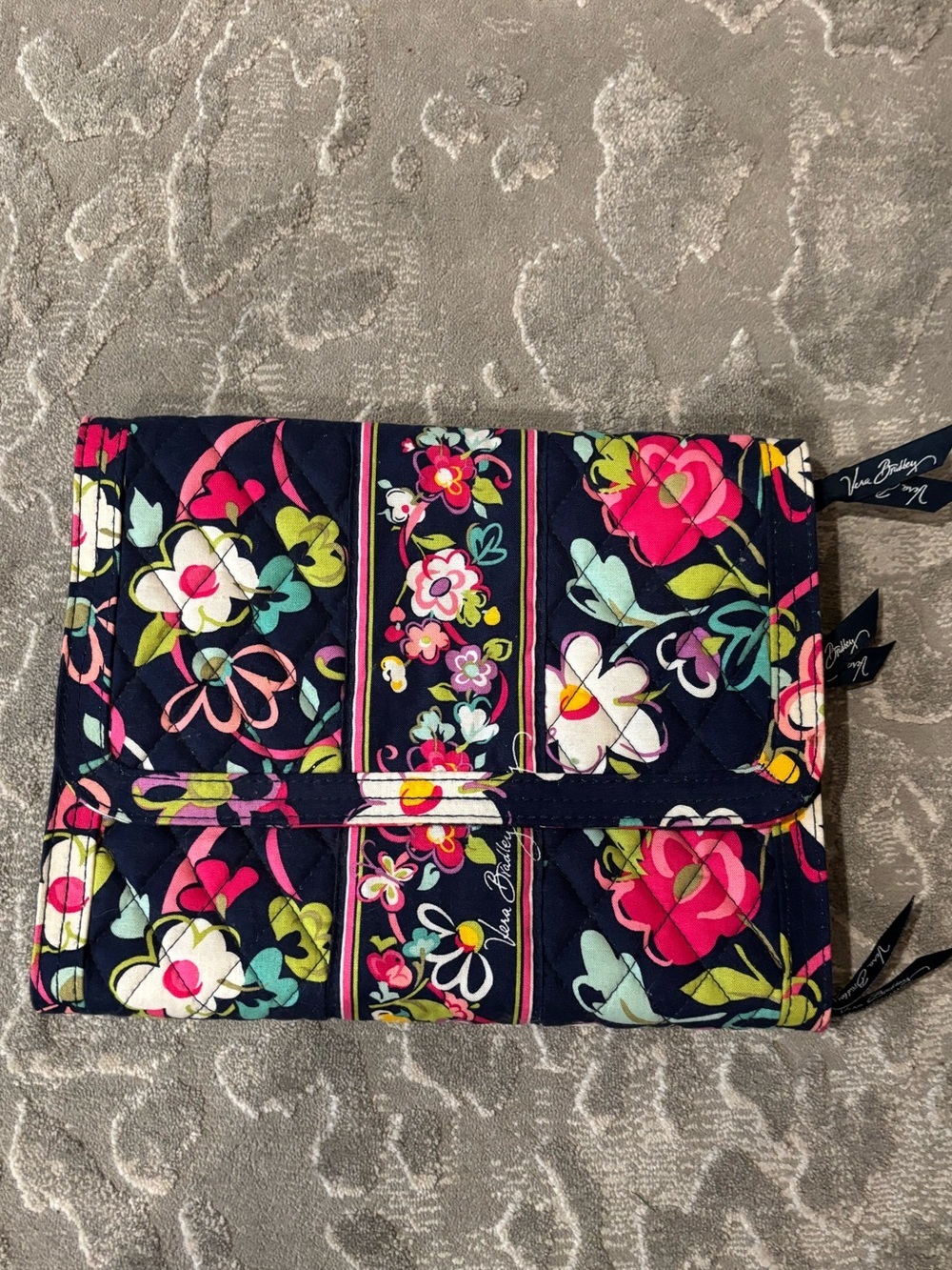 Vera Bradley Quilted Jewelry Folio Organizer Pouch Bag